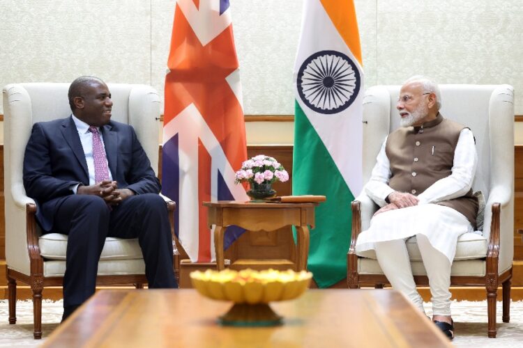 Britain Foreign Minister David Lammy met PM Modi