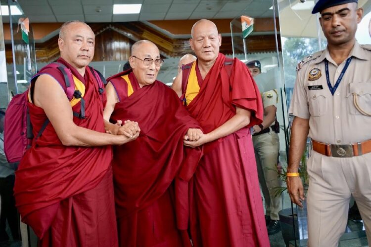 Dalai Lama returns to Dharamshala after knee surgery in America