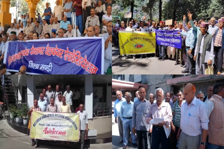 Himachal Pensioners Protest