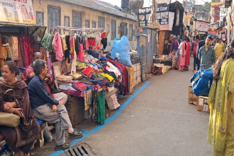 Blue Line For Street Vendors in Shimla