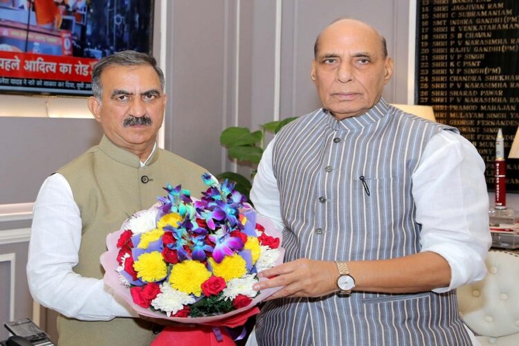 CM Sukhu met Defence Minister Rajnath Singh