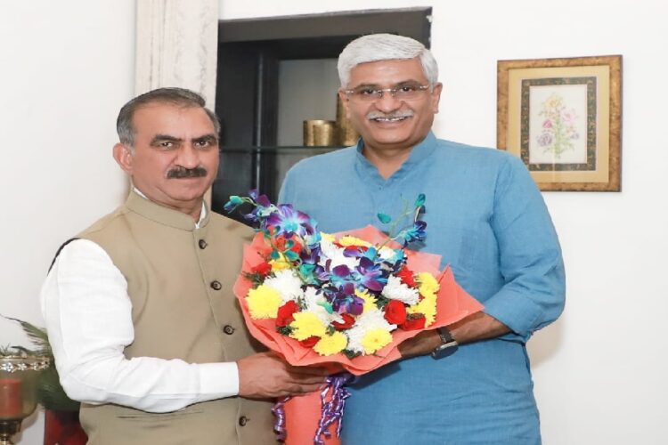 CM Sukhu met Gajendra Singh Shekhawat