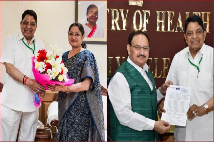 Dhani Ram Shandil Met With Jp Nadda and Annapurna Devi