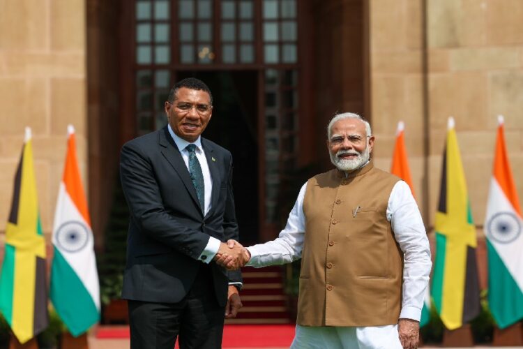 PM Modi meets Jamaican PM Andrew Holness