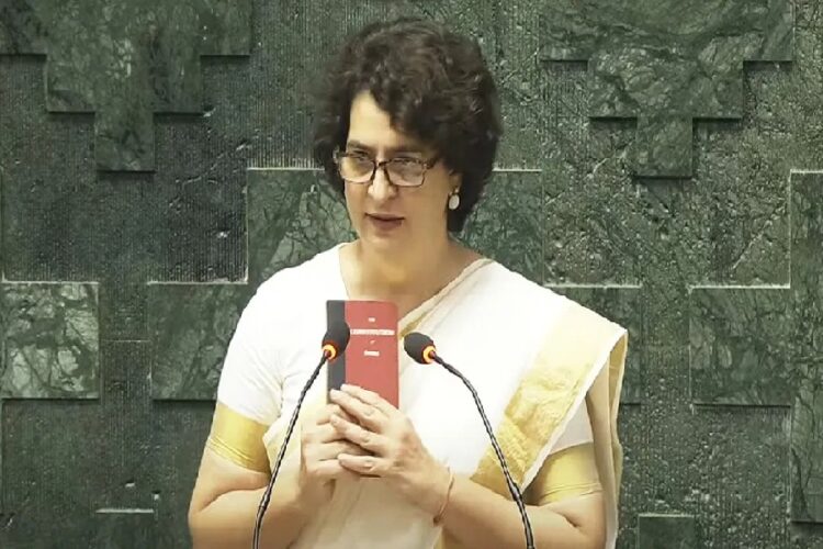 Priyanka Gandhi took oath as Lok Sabha member