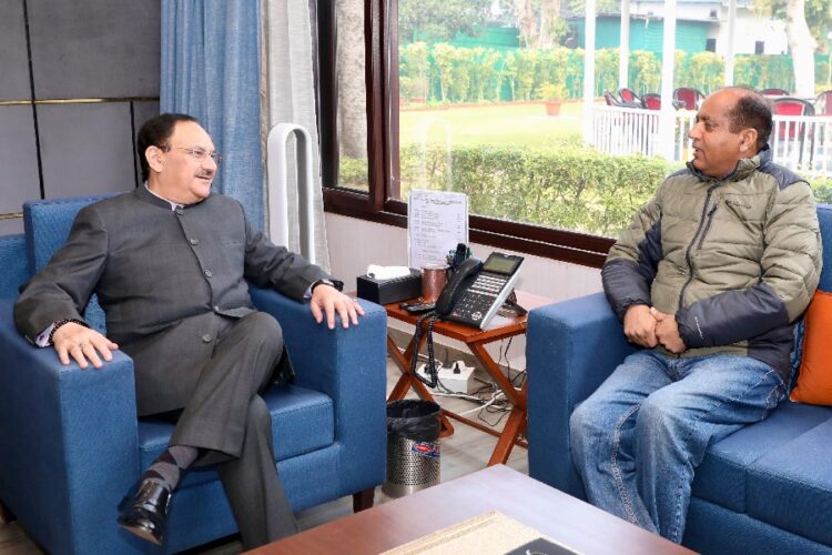 Jairam Thakur met JP Nadda